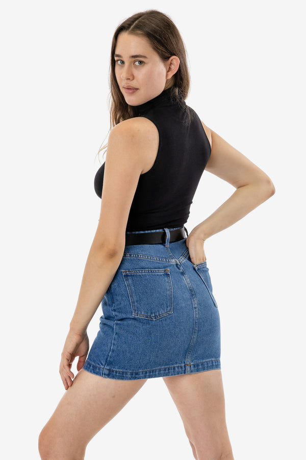 Los Angeles Apparel Denim High Waist Pencil Skirt