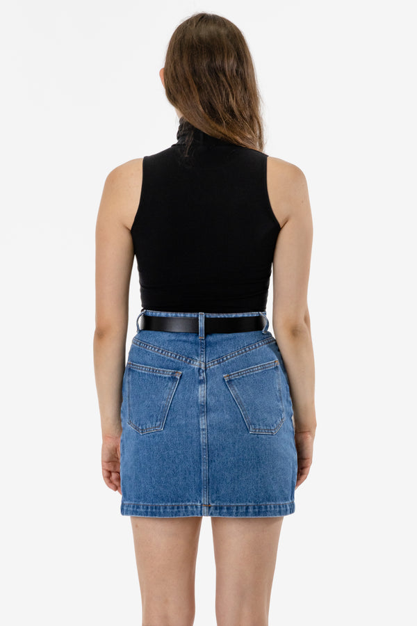 Los Angeles Apparel Denim High Waist Pencil Skirt