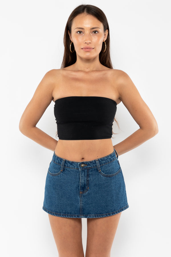 los angeles apparel Denim Micro Mini Skirt