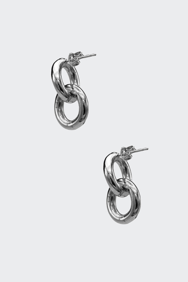 Los Angeles Apparel Double Round Tube Earrings