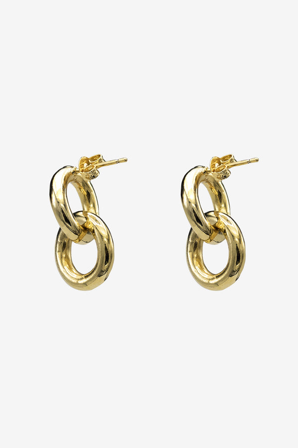 los angeles apparel Double Round Tube Earrings
