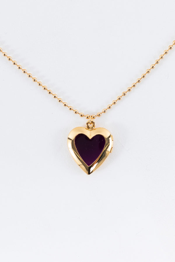 Los Angeles Apparel Enameled Heart Locket