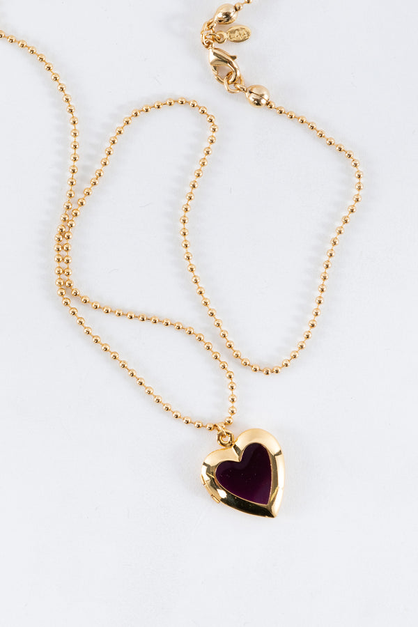 Los Angeles Apparel Enameled Heart Locket