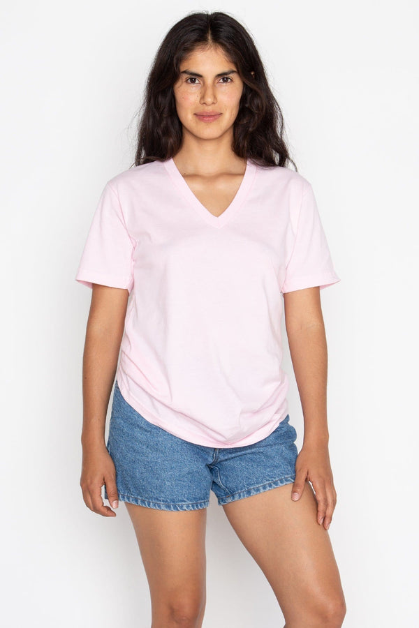 Los Angeles Apparel Fine Jersey V-Neck T-Shirt
