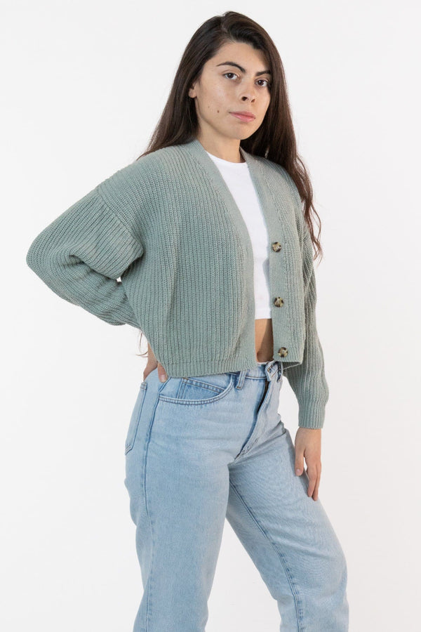 Los Angeles Apparel Fisherman Cropped Cardigan