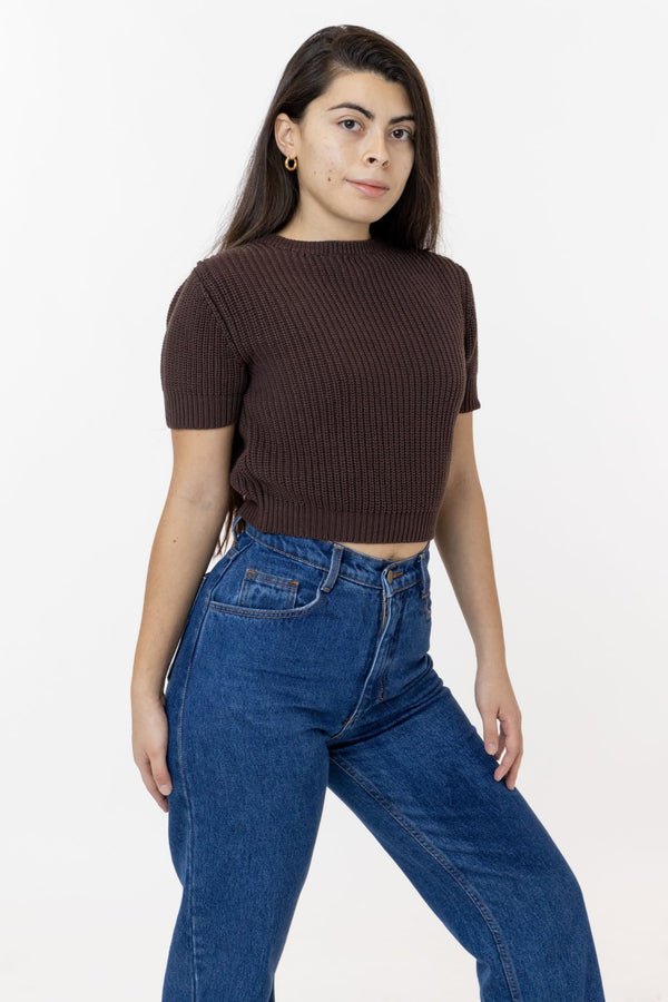 los angeles apparel Fisherman Cropped Tee