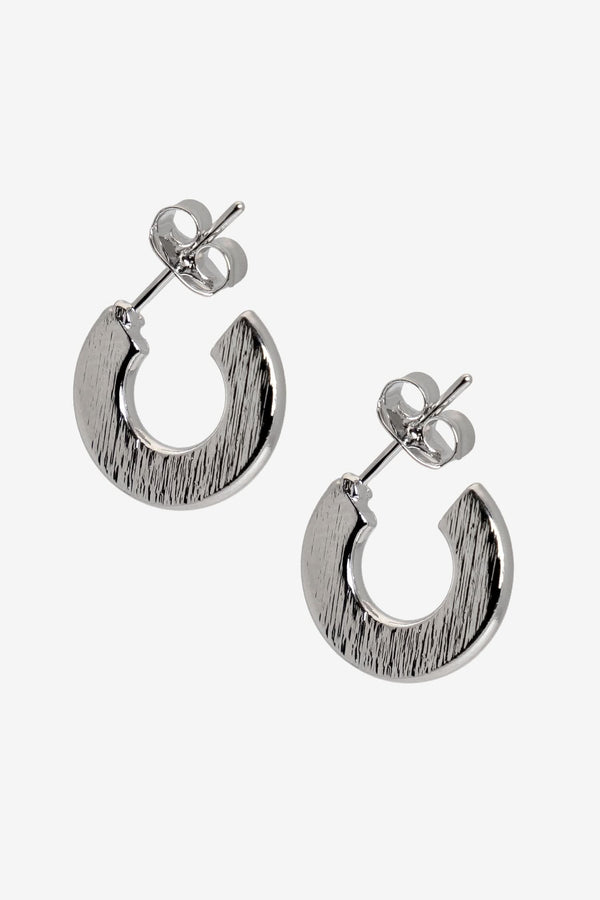 Los Angeles Apparel Flat Open Hoop Earrings