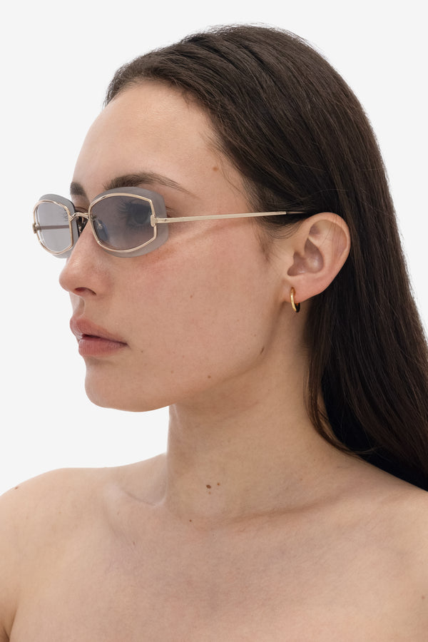 Los Angeles Apparel Flat Open Hoop Earrings