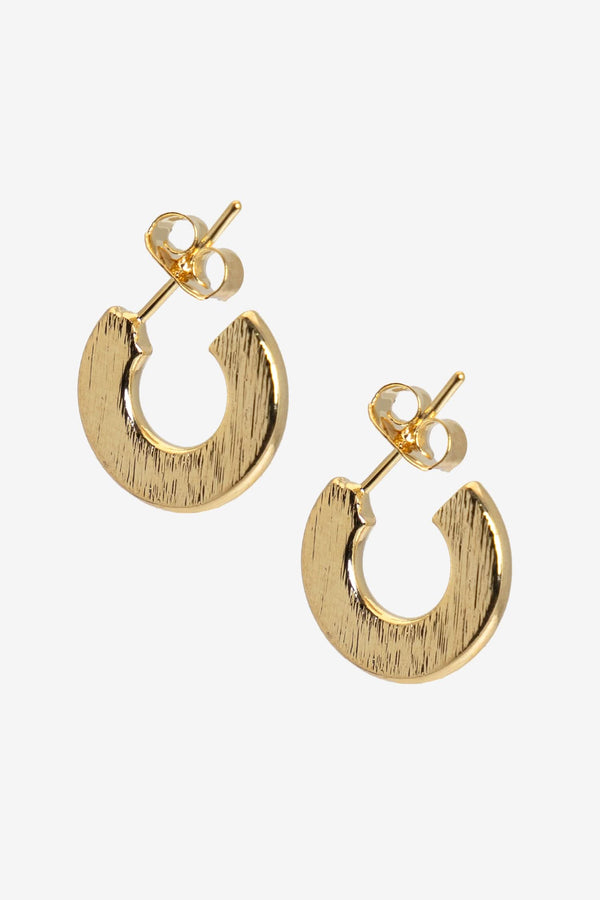 los angeles apparel Flat Open Hoop Earrings