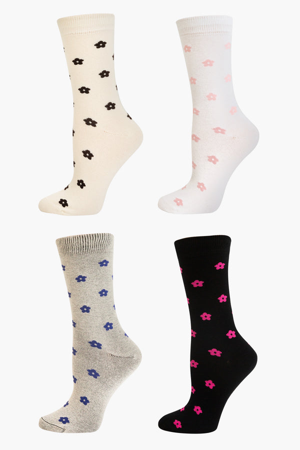 Los Angeles Apparel Flower Sock 4 Pack