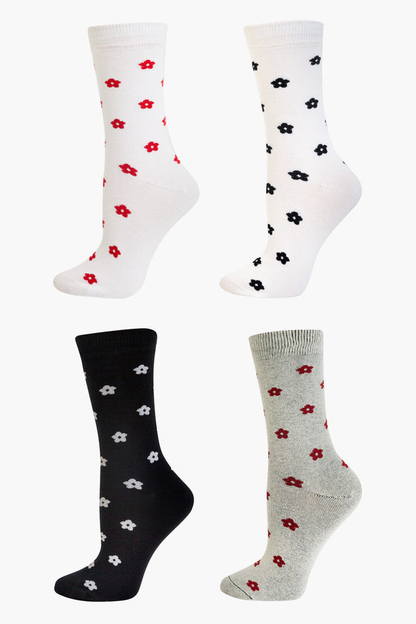 los angeles apparel Flower Sock 4 Pack
