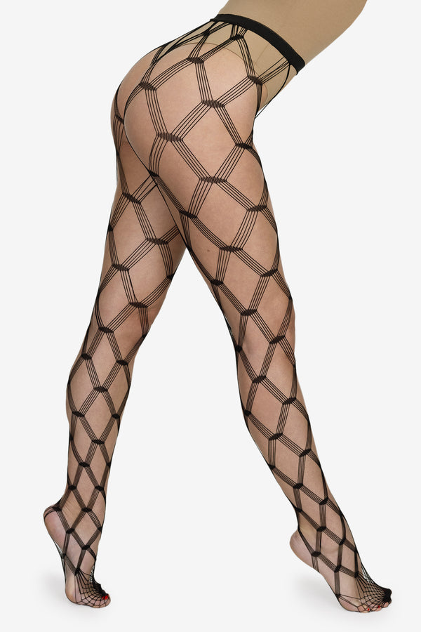Los Angeles Apparel Geo Mesh Fishnet Tights