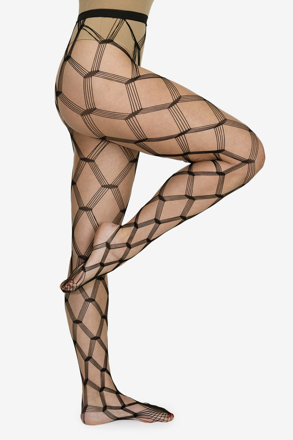 Los Angeles Apparel Geo Mesh Fishnet Tights