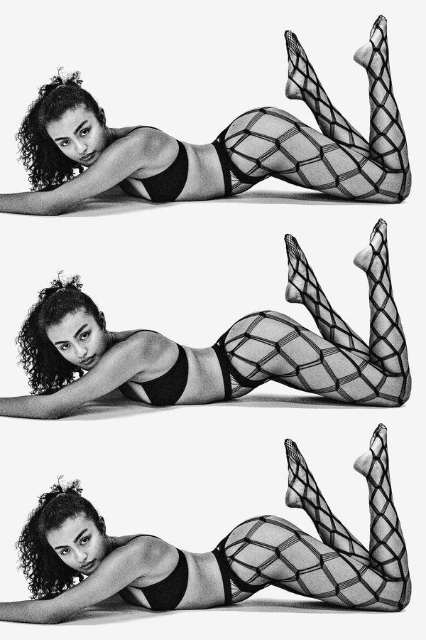 los angeles apparel Geo Mesh Fishnet Tights