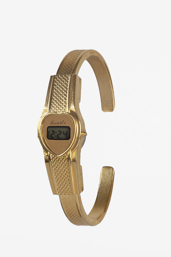 los angeles apparel Gold Heart Bracelet Watch