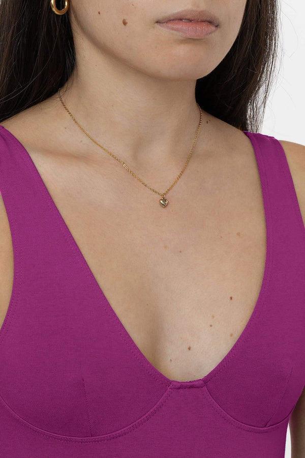 Los Angeles Apparel Heart Pendant Necklace