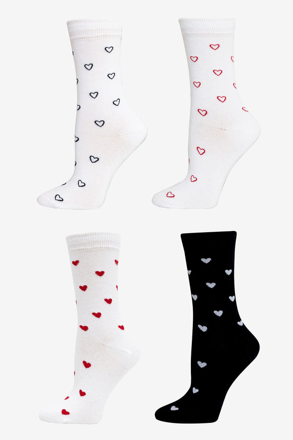 los angeles apparel Heart Sock 4 Pack