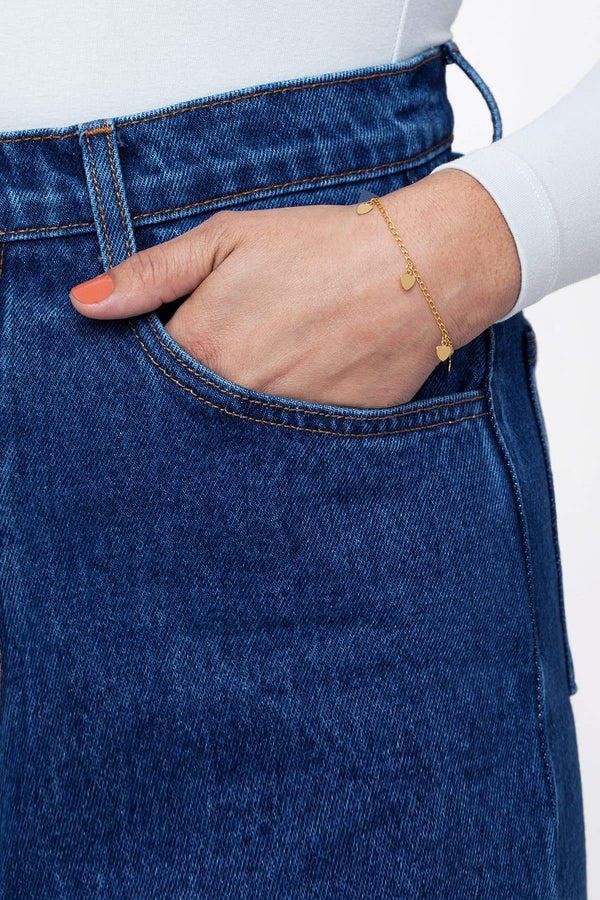 los angeles apparel Hearts Charm Bracelet