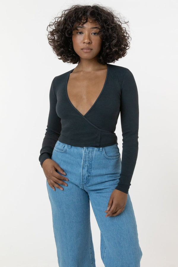 Los Angeles Apparel Heavy 2x1 Rib Wrap Top