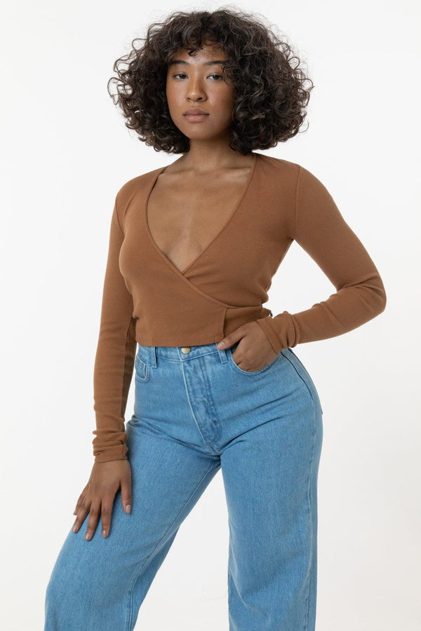 Los Angeles Apparel Heavy 2x1 Rib Wrap Top