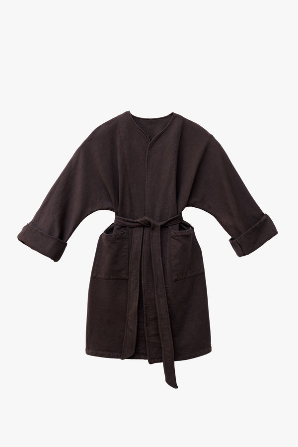 los angeles apparel Heavy Fleece Wrap Coat