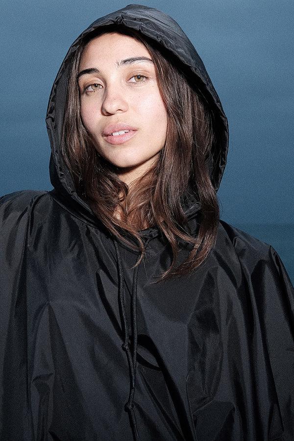 Los Angeles Apparel Hooded Nylon Rain Poncho