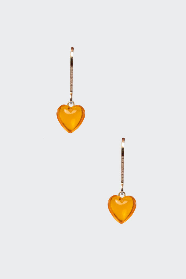 los angeles apparel Jelly Heart Drop Earrings