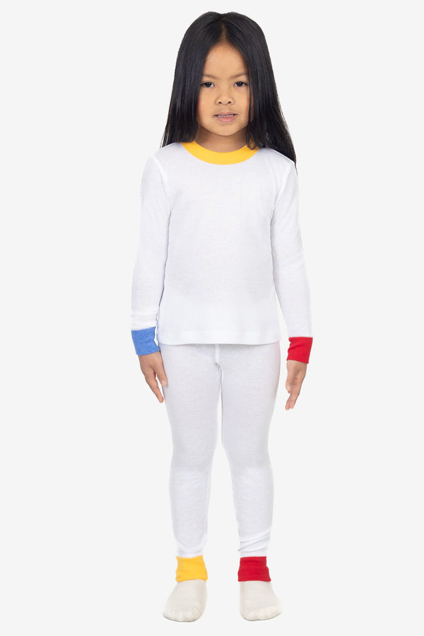 Los Angeles Apparel Kids 50/50 Long Sleeve Rib Top