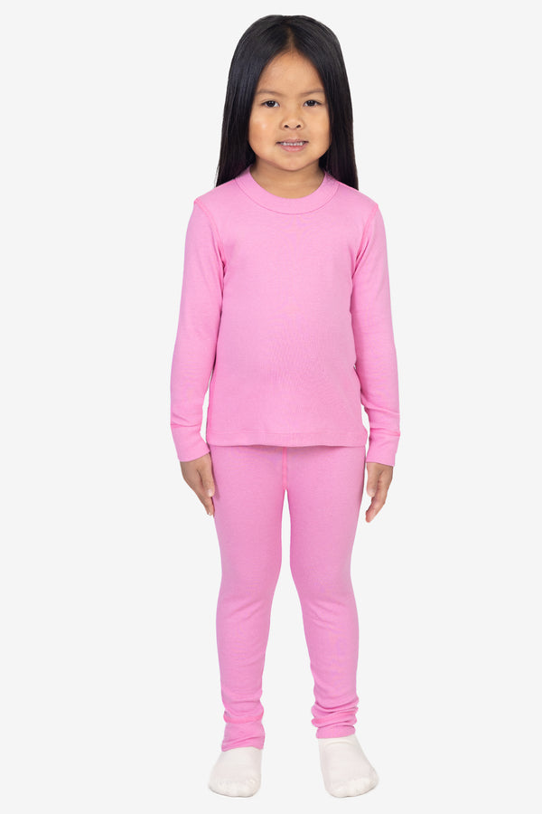 Los Angeles Apparel Kids 50/50 Long Sleeve Rib Top