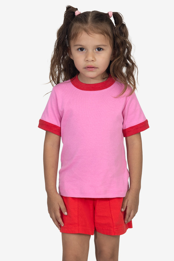 Los Angeles Apparel Kids 50/50 Rib Ringer T