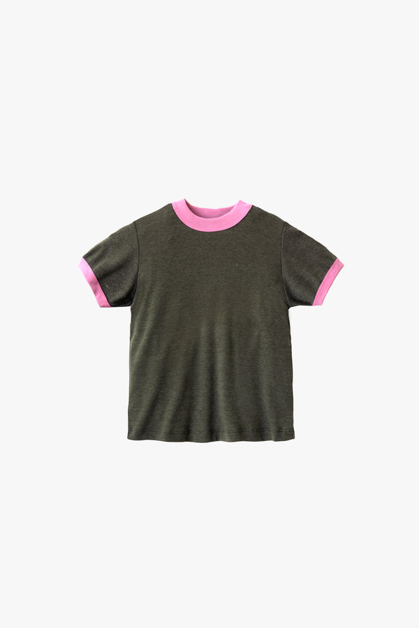 Los Angeles Apparel Kids 50/50 Rib Ringer T