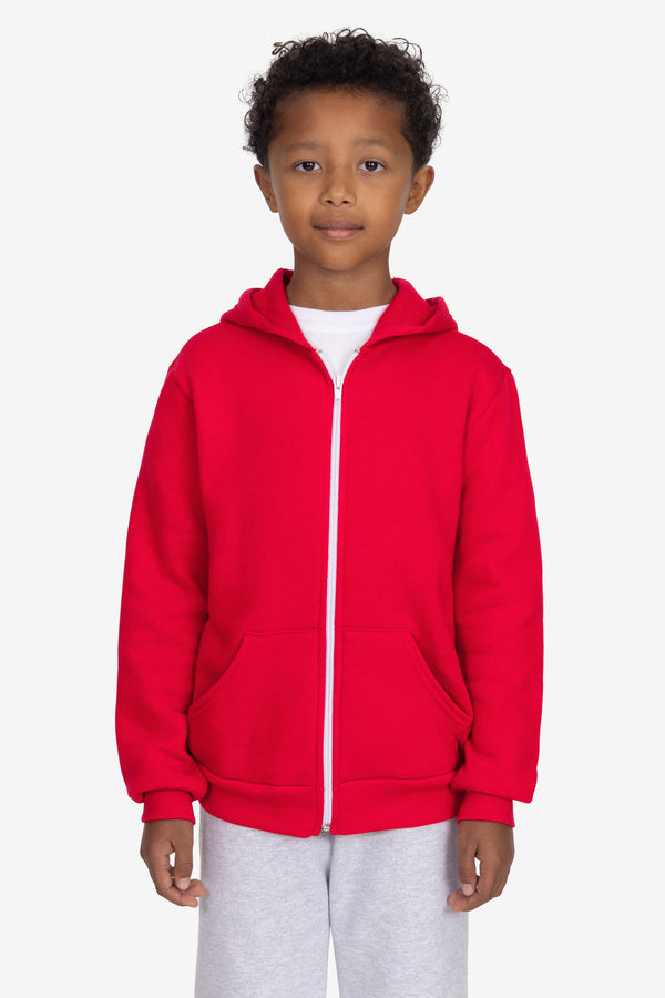 Los Angeles Apparel Kids Poly Cotton Zip Hoodie