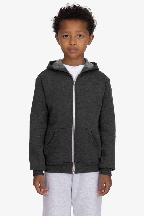 Los Angeles Apparel Kids Poly Cotton Zip Hoodie
