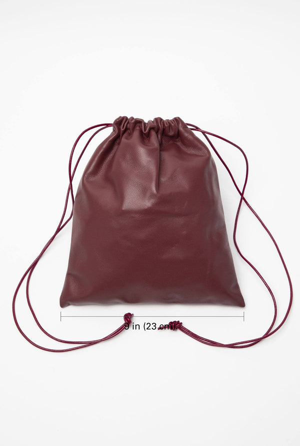 Los Angeles Apparel Lambskin Drawstring Bag