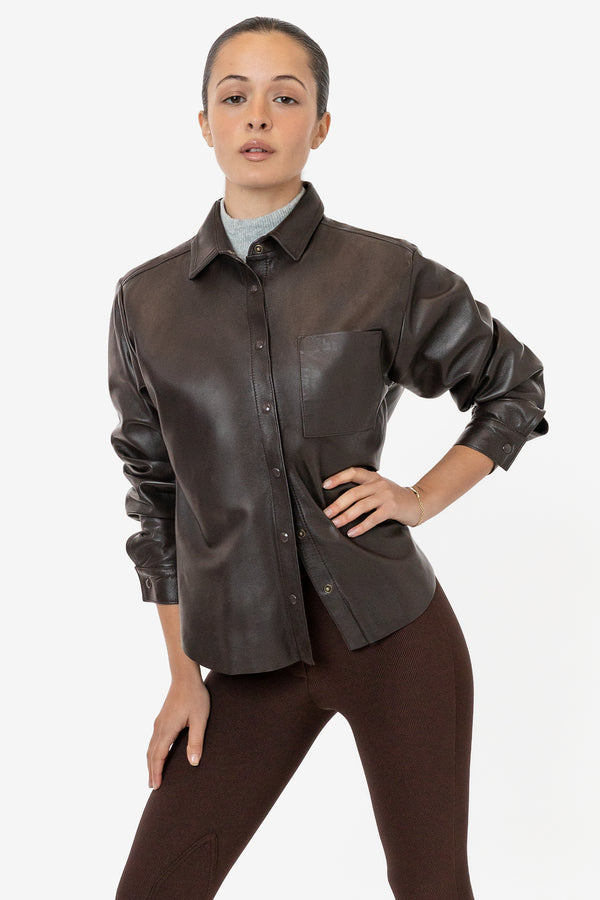Los Angeles Apparel Leather Button Up
