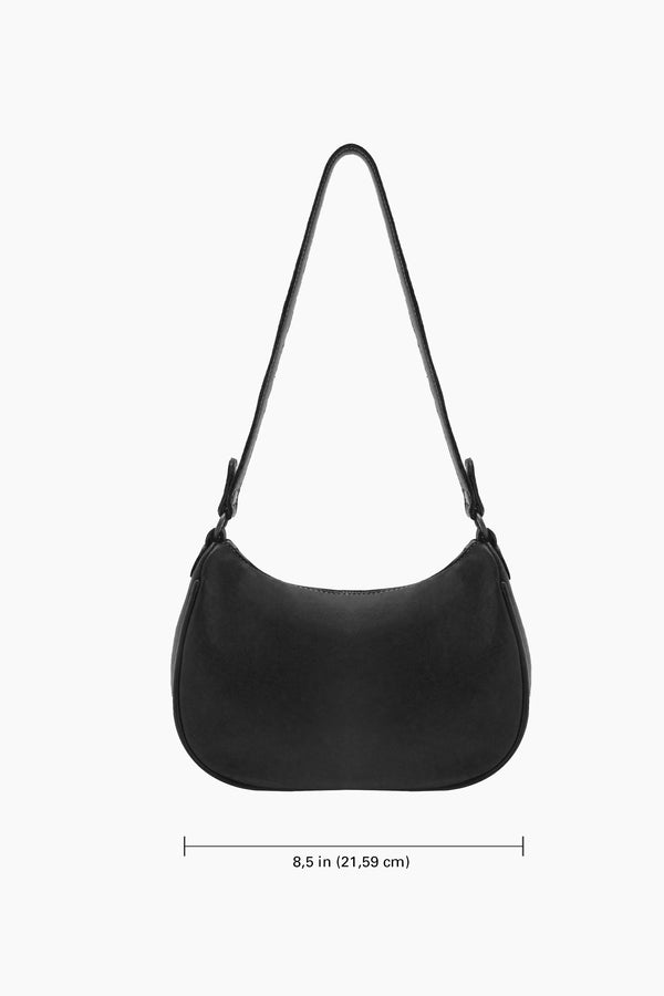 los angeles apparel Leather Crescent Shoulder Bag
