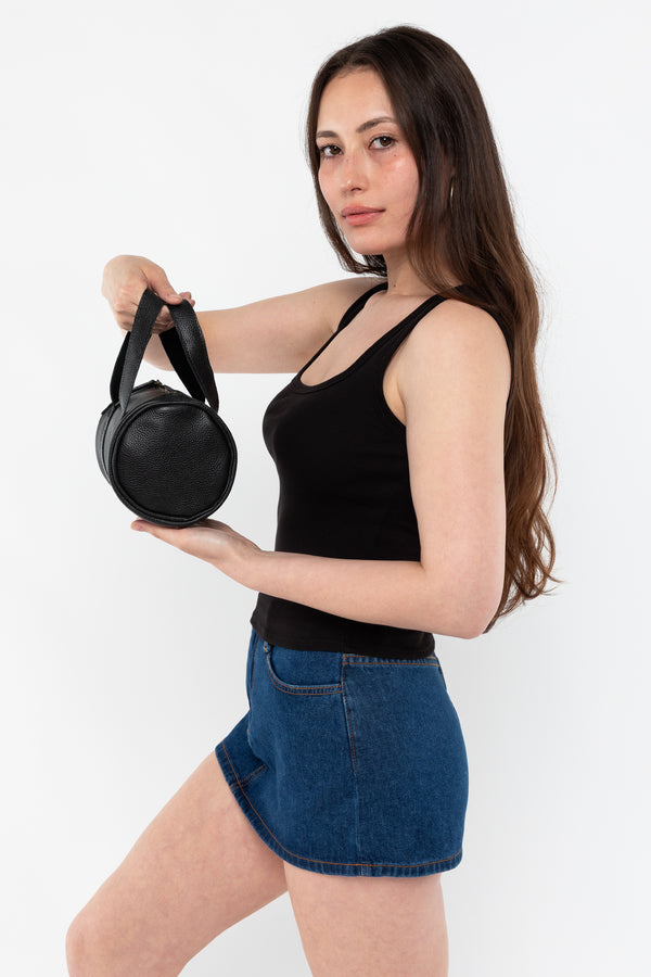 Los Angeles Apparel Leather Mini Gym Bag