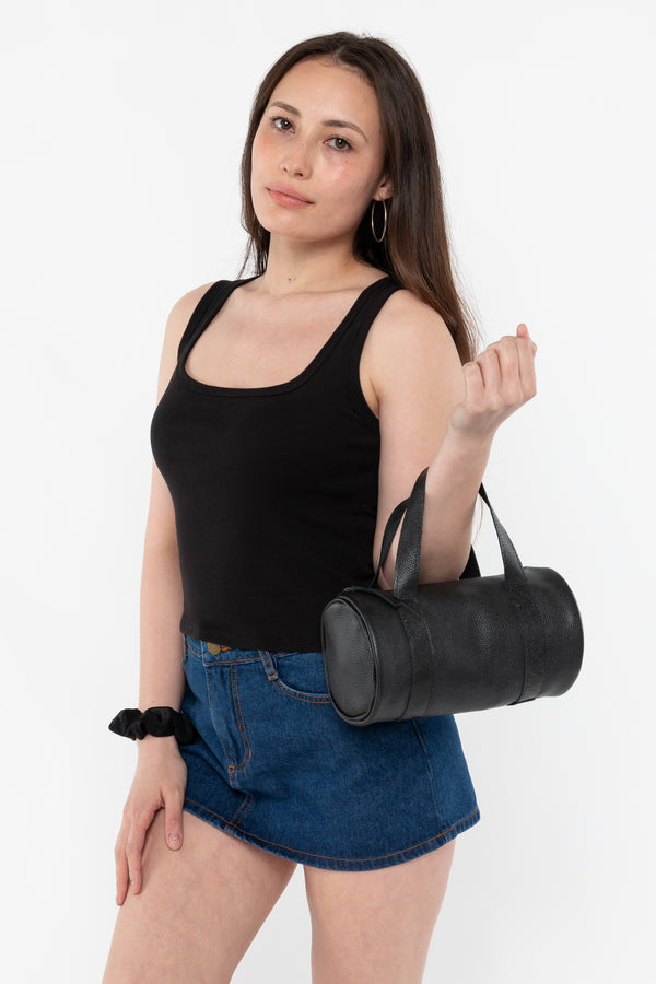 Los Angeles Apparel Leather Mini Gym Bag