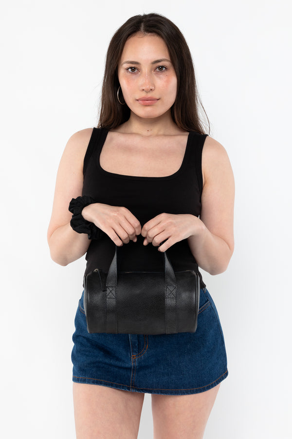 los angeles apparel Leather Mini Gym Bag