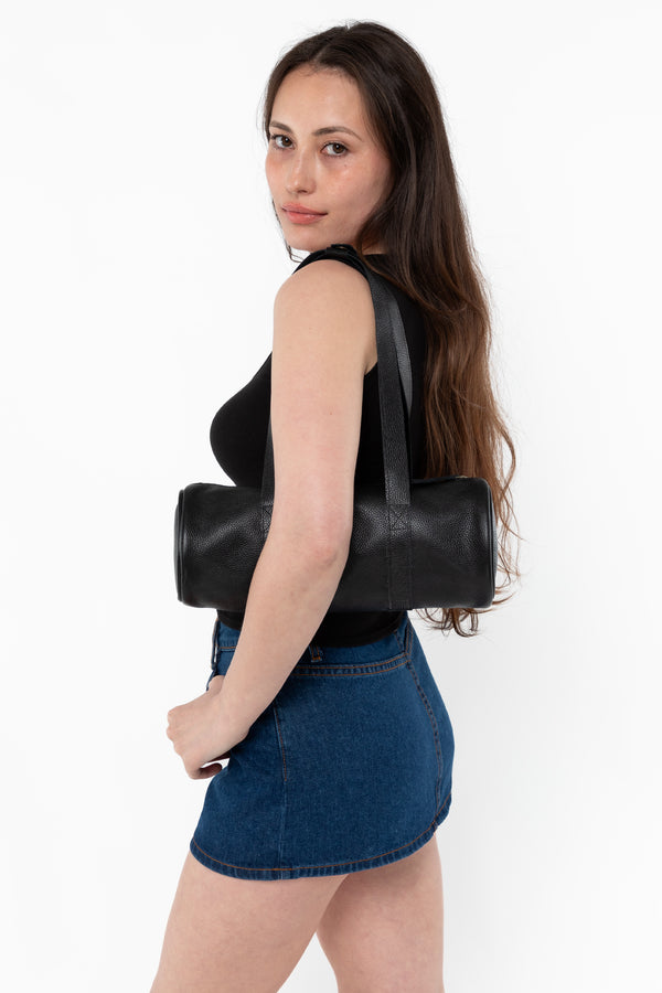 Los Angeles Apparel Leather Shoulder Gym Bag