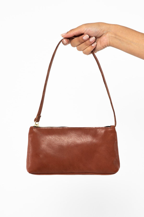 Los Angeles Apparel Leather Zip Pochette