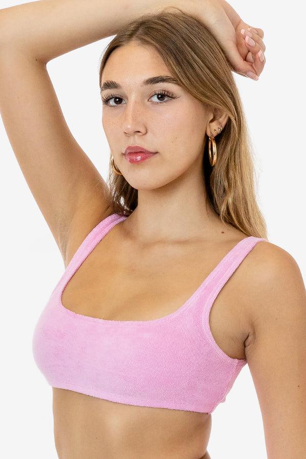 Los Angeles Apparel Loop Terry Squareneck Bra Top