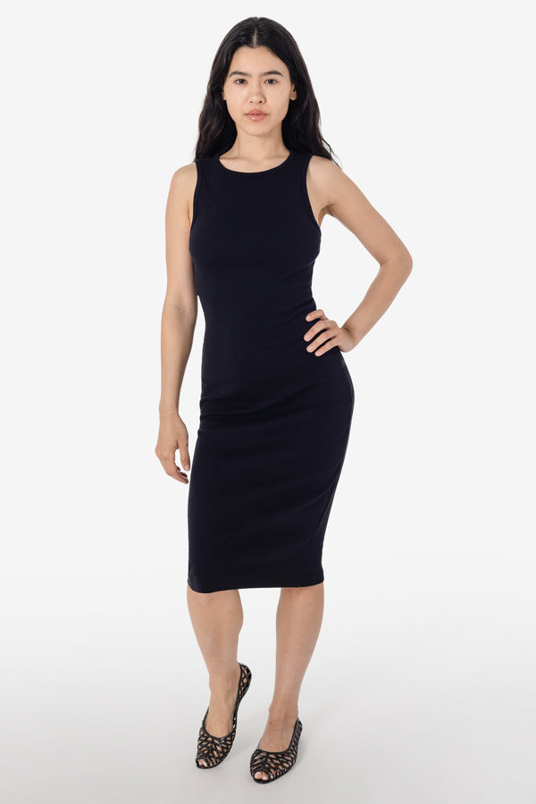 los angeles apparel Manantial Baby Rib Midi Dress