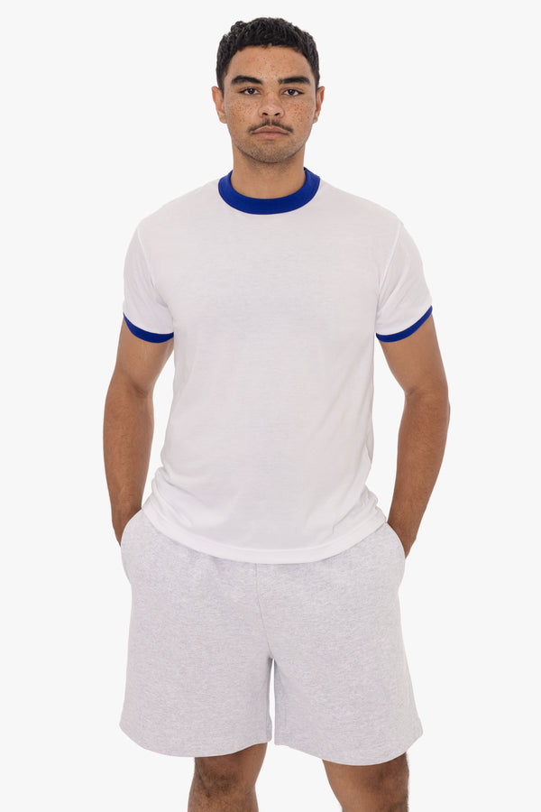 Los Angeles Apparel Men's Poly Cotton Ringer Tee