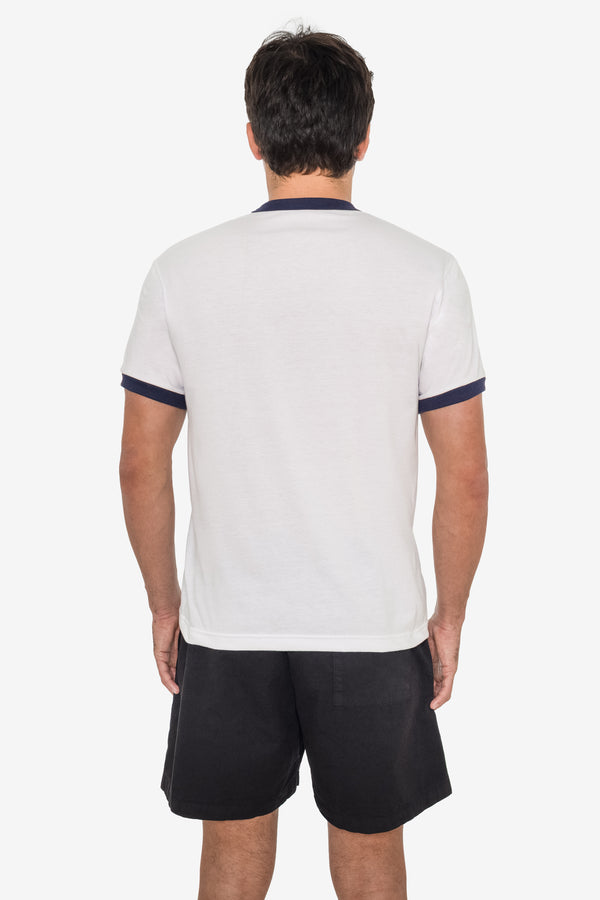 Los Angeles Apparel Men's Poly Cotton Ringer Tee