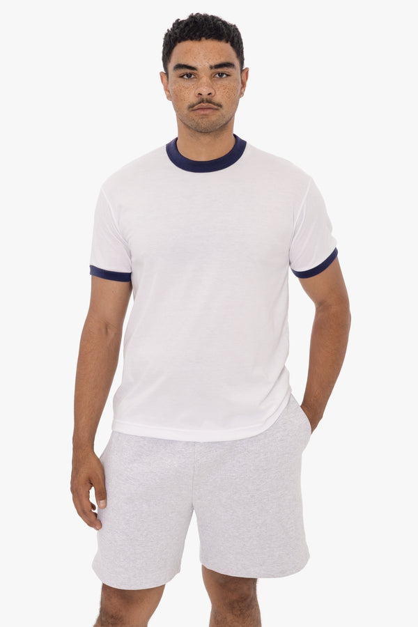 Los Angeles Apparel Men's Poly Cotton Ringer Tee