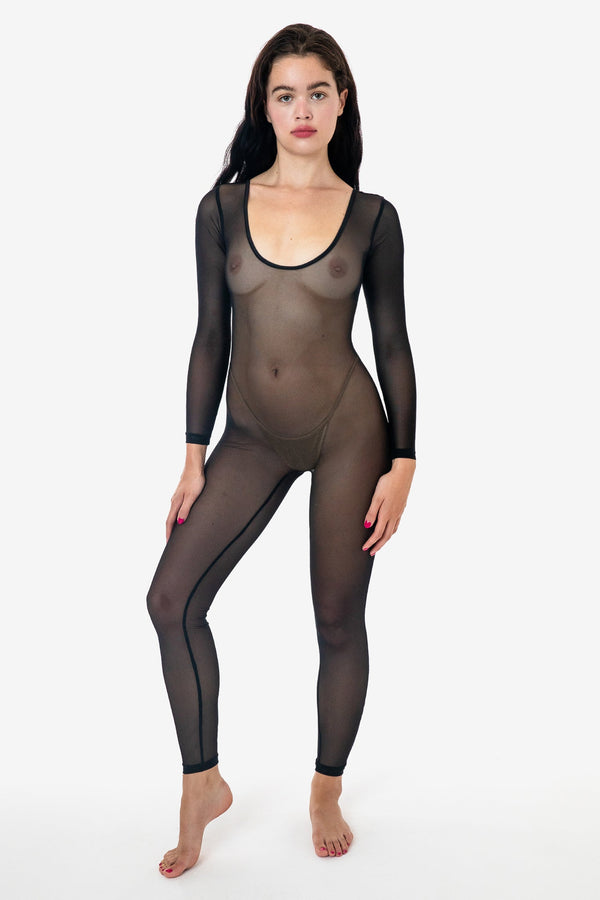 los angeles apparel Micro Mesh Long Sleeve Unitard