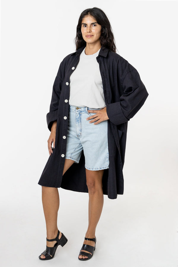 los angeles apparel Mid Length Lab Coat