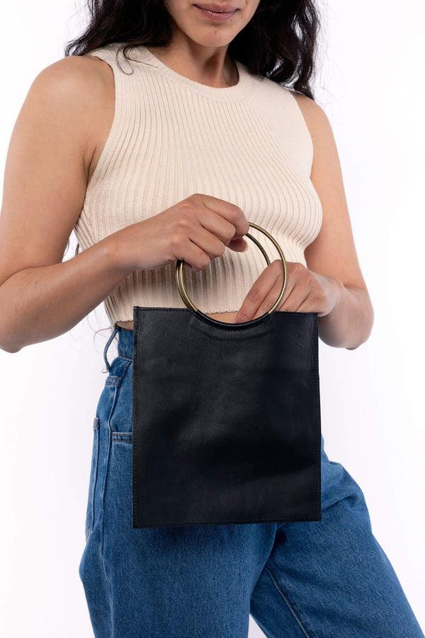 Los Angeles Apparel Mini O Ring Square Bag