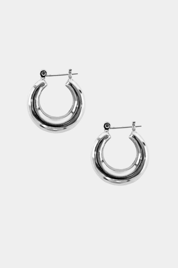 Los Angeles Apparel Mini Round Hingeback Earrings
